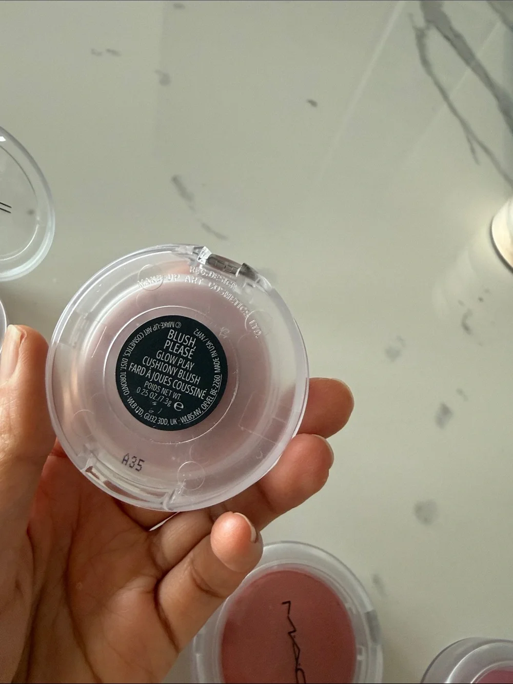 MAC glow play blush set - heat index, grand, blush please, totally synced